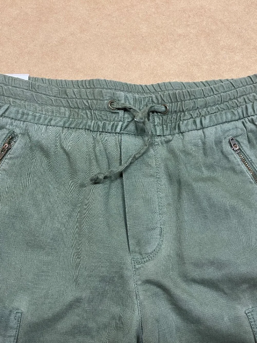 Zara Premium Denim Collection Cargo Pocket Jogger Size Small Army Green NEW NWT